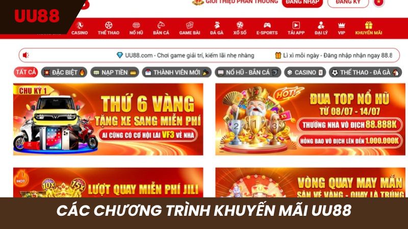 Các chương trình ưu đãi được hệ thống update liên tục
