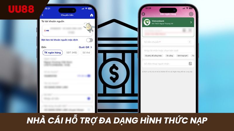 Nhà cái cung cấp nhiều hình thức nạp cho anh em lựa chọn