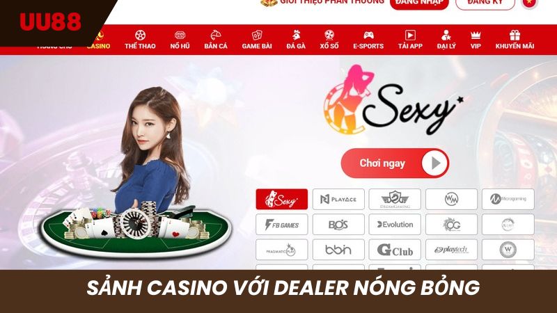 Sảnh Casino trực tuyến với dealer là người thật