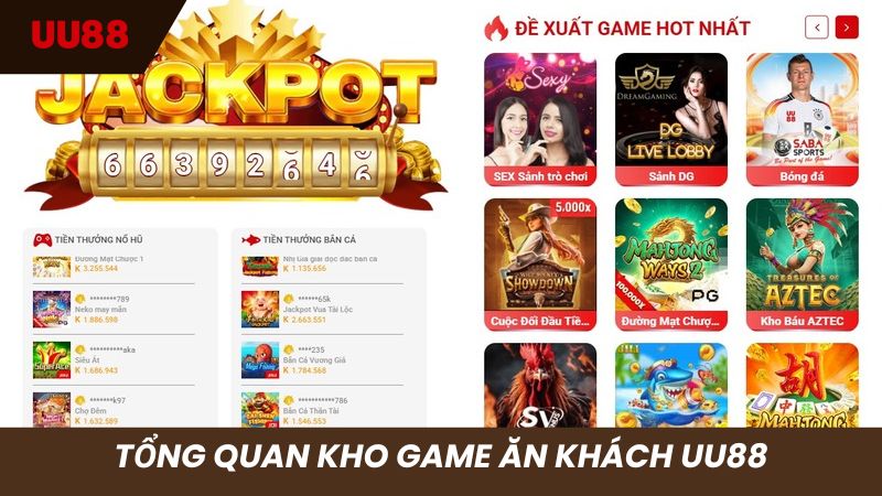 Kho trò chơi tại nhà cái gồm nhiều danh mục khác nhau